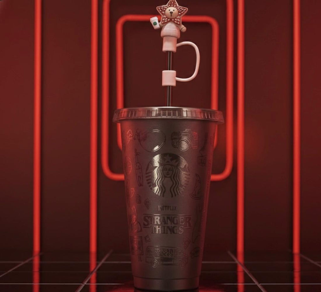 Stranger Things × Starbucks inspired collectible tumbler.